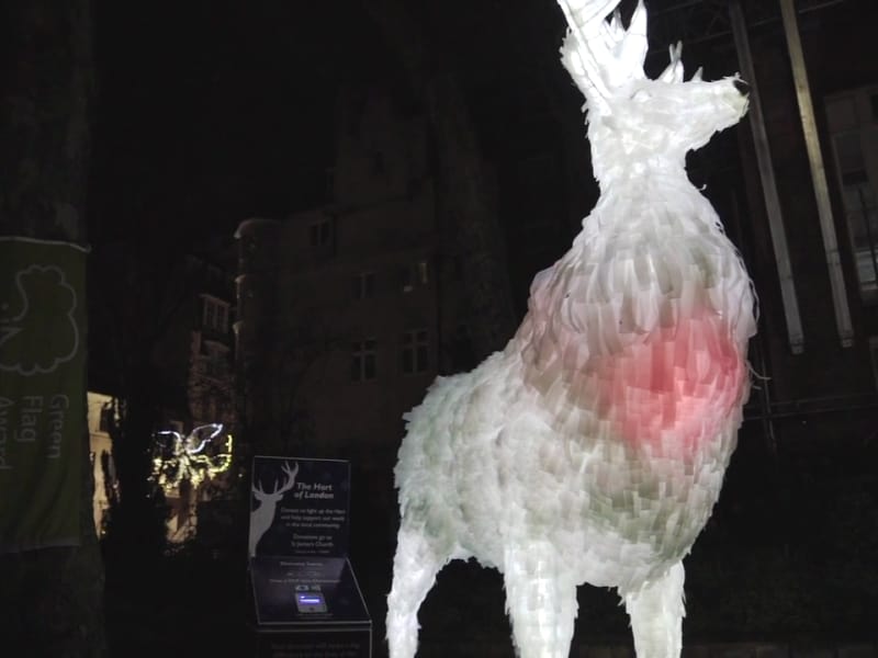 Image of a The Hart of London stag installation